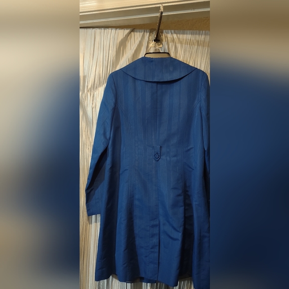 Mossimo Electric blue long dress coat missing a button - Picture 6 of 9